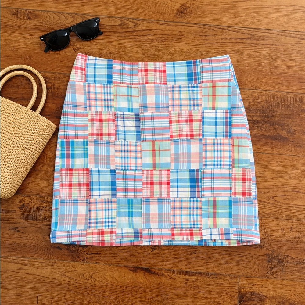 Talbots Patchwork Madras Skirt - Preppy Coastal - Size 10 Petite
